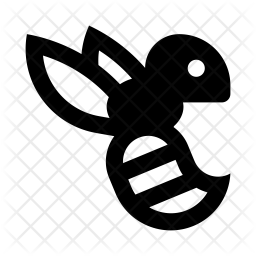 256x256 Wasp Icon Of Glyph Style