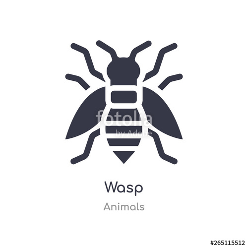 500x500 Wasp Icon Isolated Wasp Icon Vector Illustration From Animals