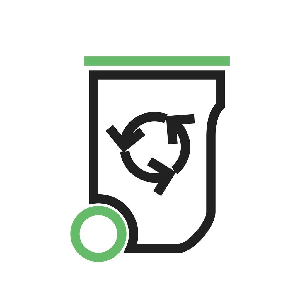 1024x1024 Recycle Bin Line Green Black Icon