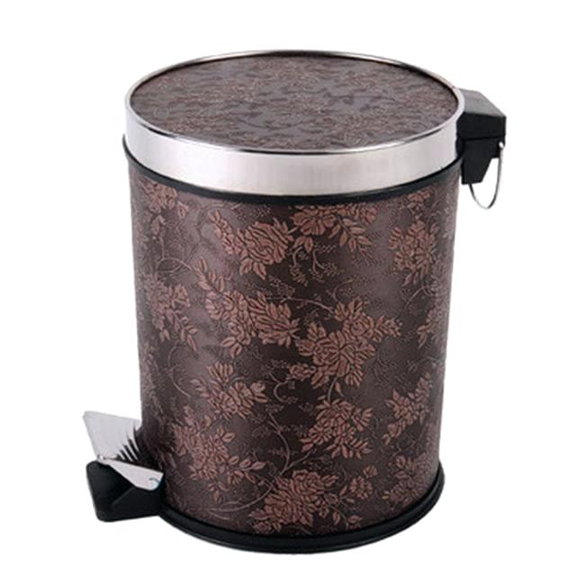 640x640 Retro Trash Can Foot Pedal Waste Bin Cans Garage Icon White Metal