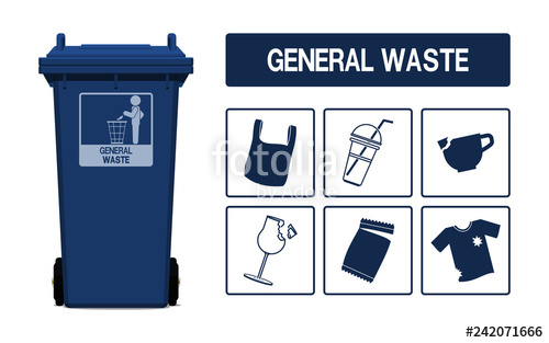 500x313 Set Of General Waste Icon On Transparent Background Stock Image