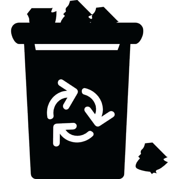 626x626 Garbage Sign With Recycle Overflowing Trash Free Icon Singer Wiki