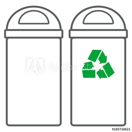 500x500 Garbage Icon Waste, Recycle Bn Flat Design, Linear Styles