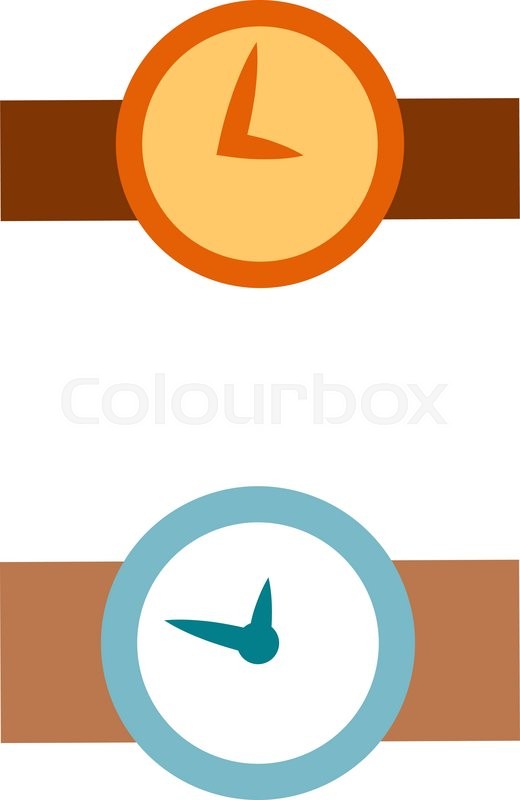 520x800 Flat Watch Face Circle Measurement And Stock Vector Colourbox