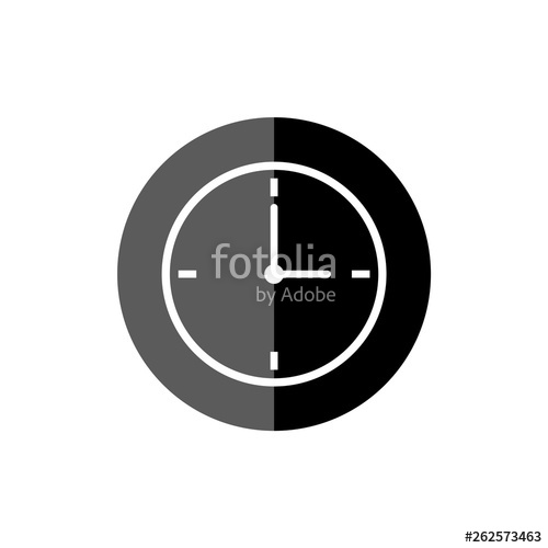 500x500 Simple Clock Face, Clockface Or Watch Face, Clock Icon Or Logo