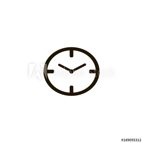 500x500 Watch Face Icon Flat Design