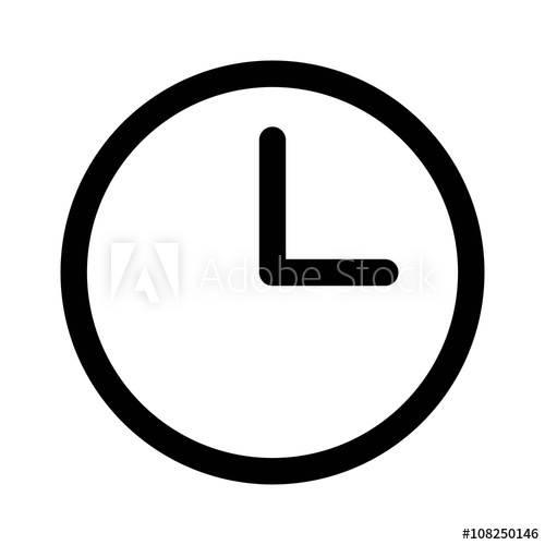 500x500 Clock Face Or Watch Face Line Art Icon For Apps And Websites