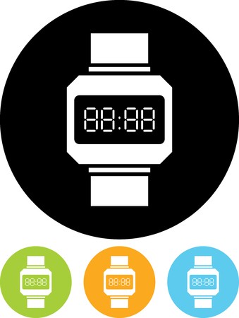 339x450 Digital Watch Face Vector Icon Isolated Royalty Free Vector Graphics