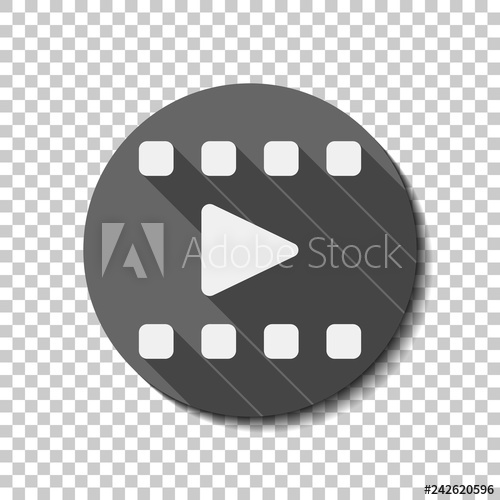 500x500 Play Movie, Watch Film, Photo Strip, Media Icon Flat Icon, Long
