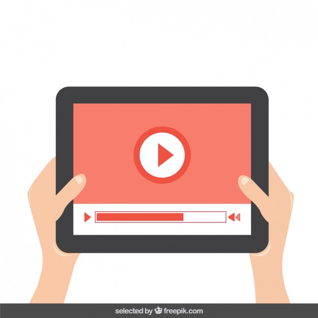 626x626 Playing Video On The Tablet Vector Free Download