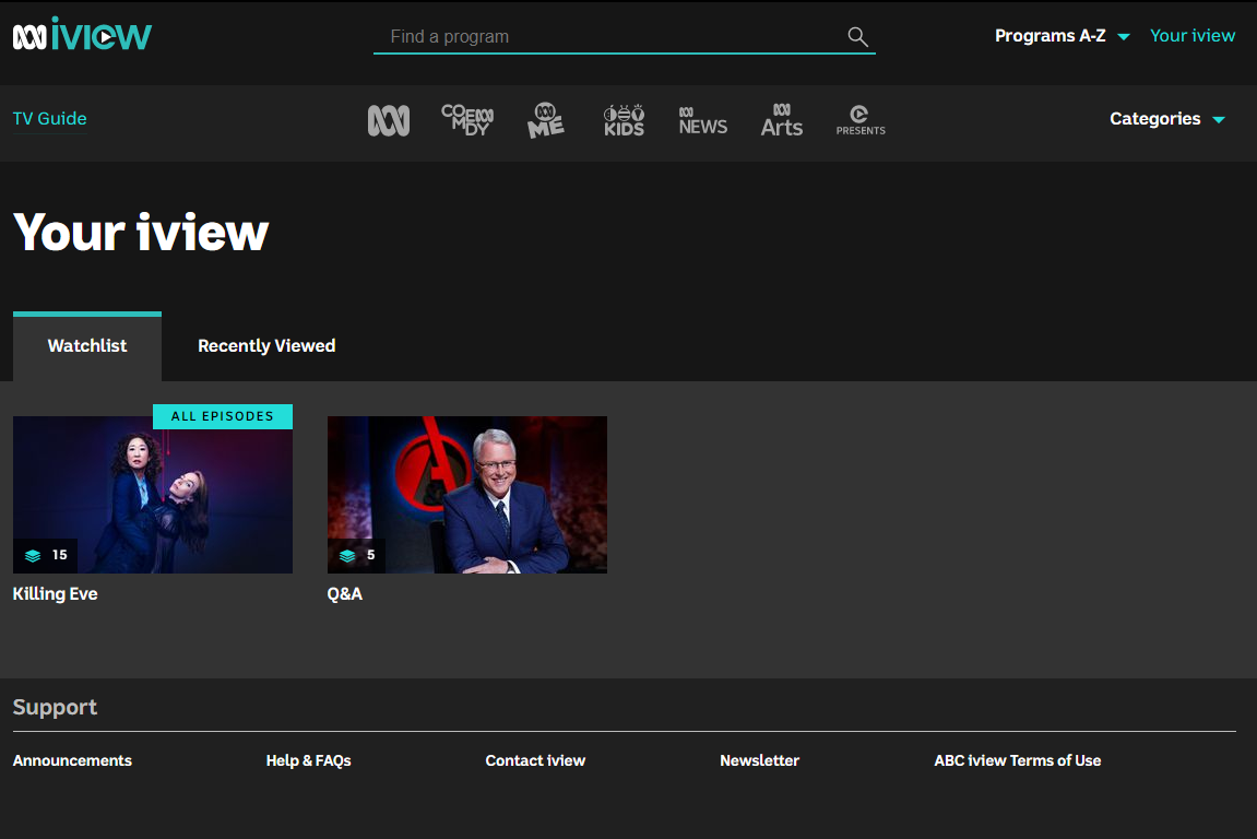 1151x768 What Is My Watchlist Abc Iview
