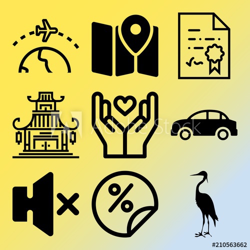 500x500 Vector Icon Set About Business With Icons Related To Mute