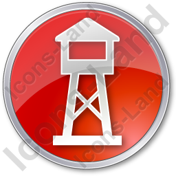 256x256 Watchtower Circle Red Icon, Pngico Icons