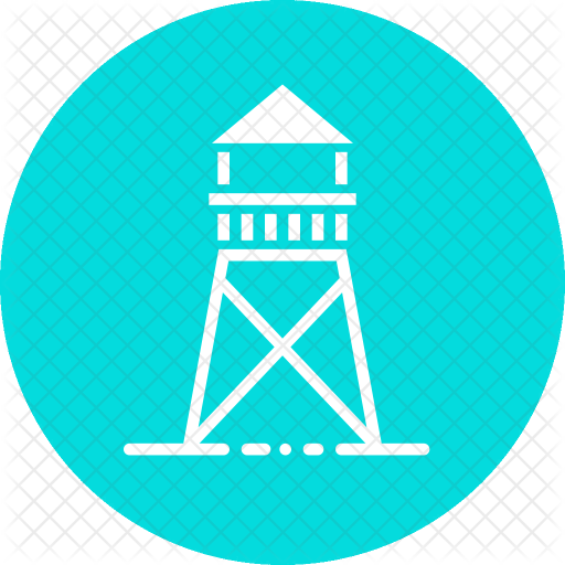 512x512 Watchtower Icon Of Glyph Style