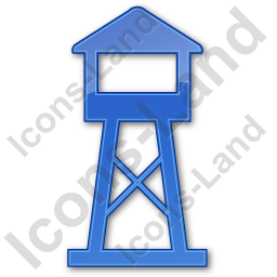 256x256 Watchtower Plain Blue Icon, Pngico Icons