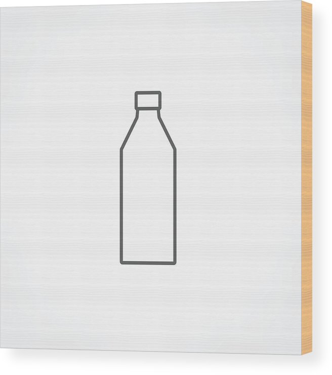 656x740 Water Bottle Icon Wood Print
