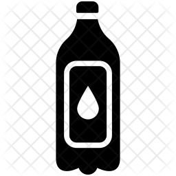 256x256 Water Bottle Icon Of Glyph Style