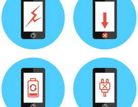 270x210 Mobile Phone Faults And Issues Icons For Water Damage, Screen