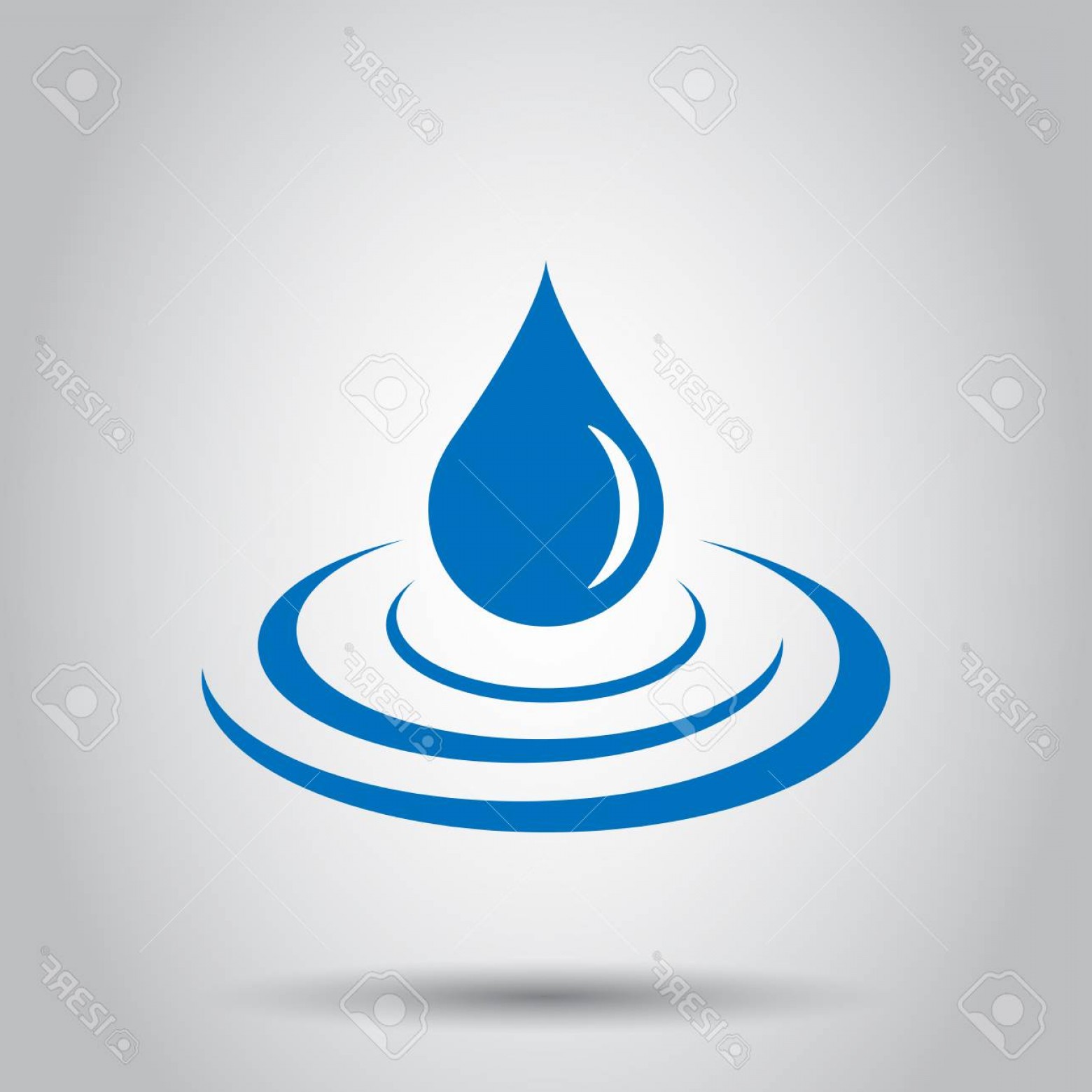1560x1560 Photostock Vector Water Drop Icon In Flat Style Raindrop Vector