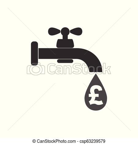 450x470 Faucet Icon, Money Sign
