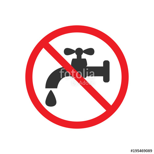 500x500 Do Not Drink Water Faucet Icon, Water Tap Sign Vector