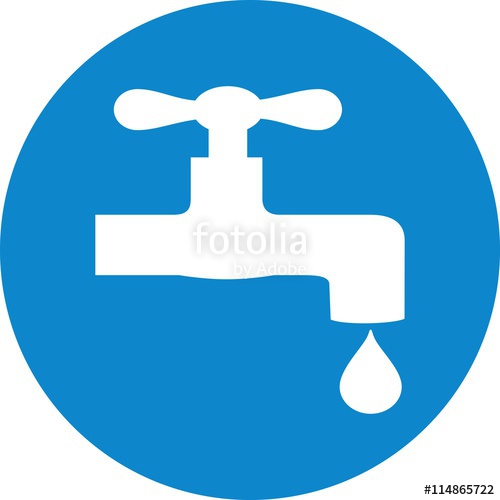500x500 Tap Water Spigot Watertap Doplet Drop Faucet Icon Sign Symbol Logo