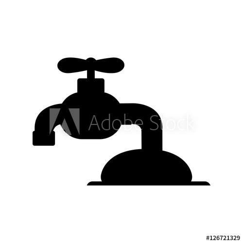 500x500 Water Faucet Icon Image Vector Illustration Design