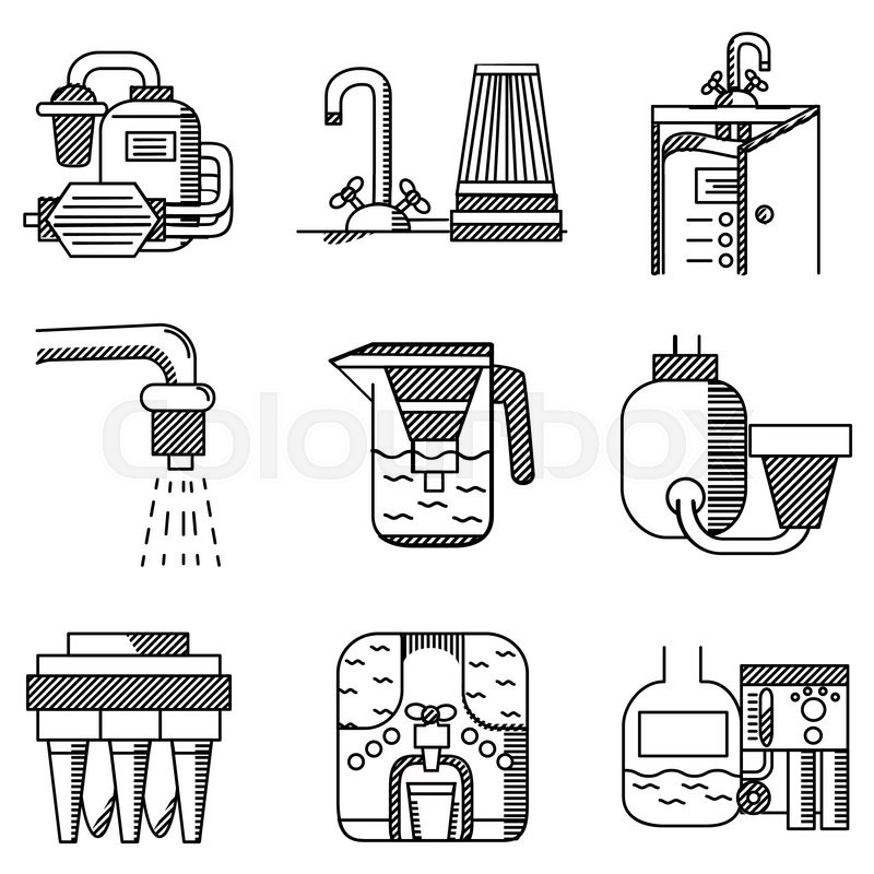 Set Of Black Flat Line Vector Icons Of Stock Vector Colourbox 800x800 Set Of Black Flat Line Vector Icons Of Stock Vector Colourbox