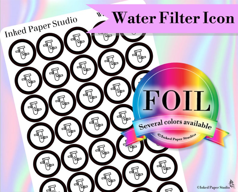 Water Filter Icon Stickers Foiled Stickers Replace Water Etsy 794x642 Water Filter Icon Stickers Foiled Stickers Replace Water Etsy