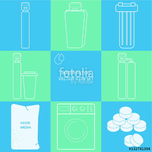 Outline Tap Water Filter Icon Set Drink And Home Water 500x500 Outline Tap Water Filter Icon Set Drink And Home Water