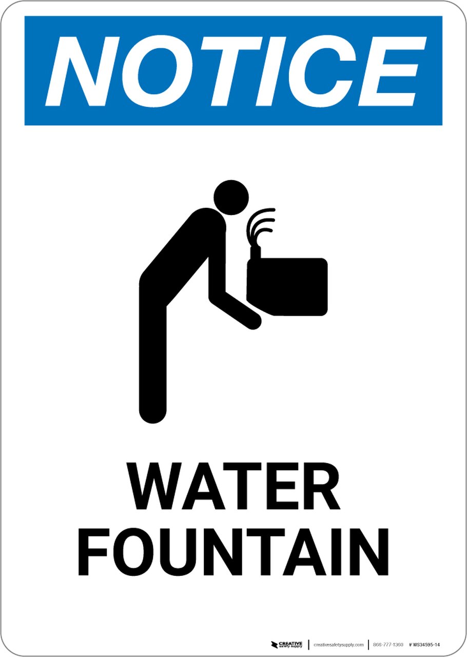 910x1280 Notice Water Fountain With Icon