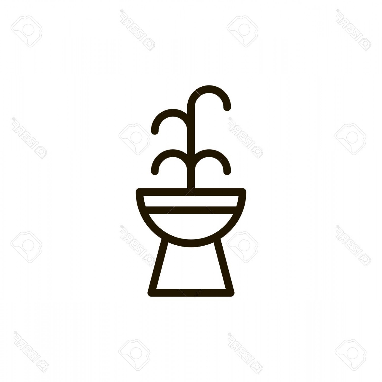 1558x1560 Photostock Vector Fountan Set Single High Quality Outline