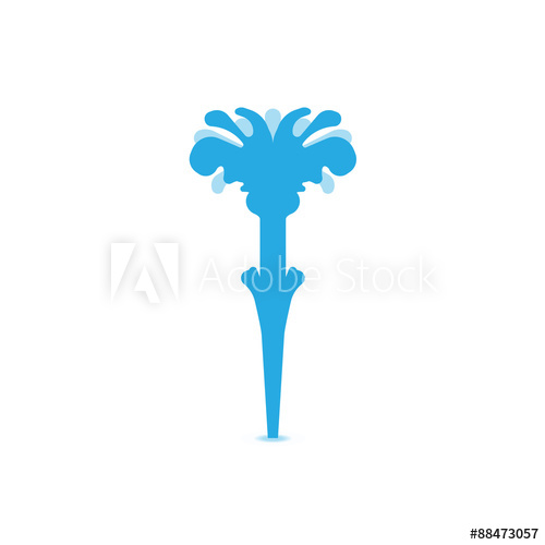 500x500 Water Fountain Vector Symbol Icon Illustration