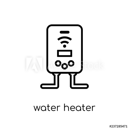 500x500 Water Heater Icon Trendy Modern Flat Linear Vector Water Heater