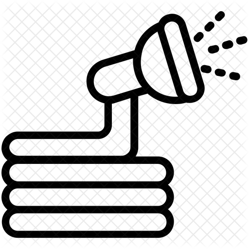 512x512 Water Hose Icon Of Line Style