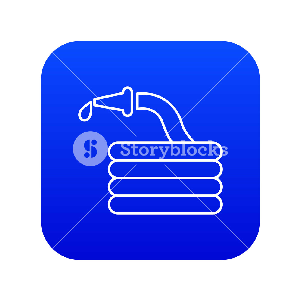 1000x1000 Water Hose Icon Blue Vector Isolated On White Background Royalty