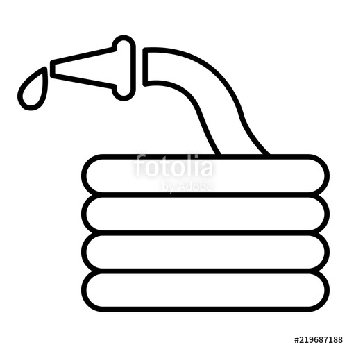 500x500 Water Hose Icon Outline Illustration Of Water Hose Vector Icon