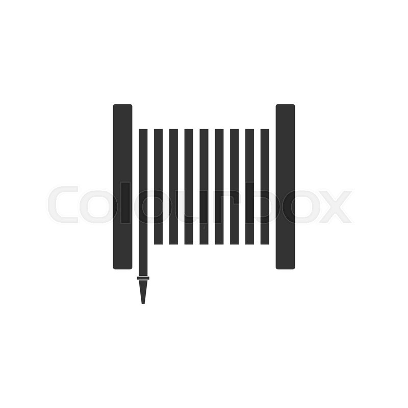 800x800 Water Hose Black Icon Flat On White Stock Vector Colourbox