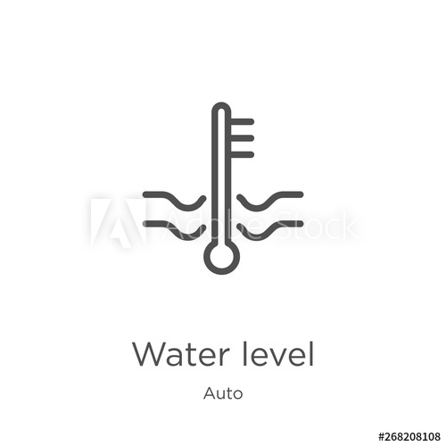 Water Level Icon Vector From Auto Collection Thin Line Water 500x500 Water Level Icon Vector From Auto Collection Thin Line Water