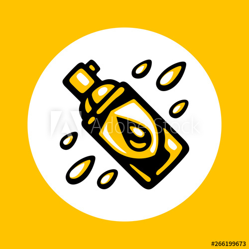 500x500 Waterproof Spray Bottle Icon In Trendy Flat Style Isolated