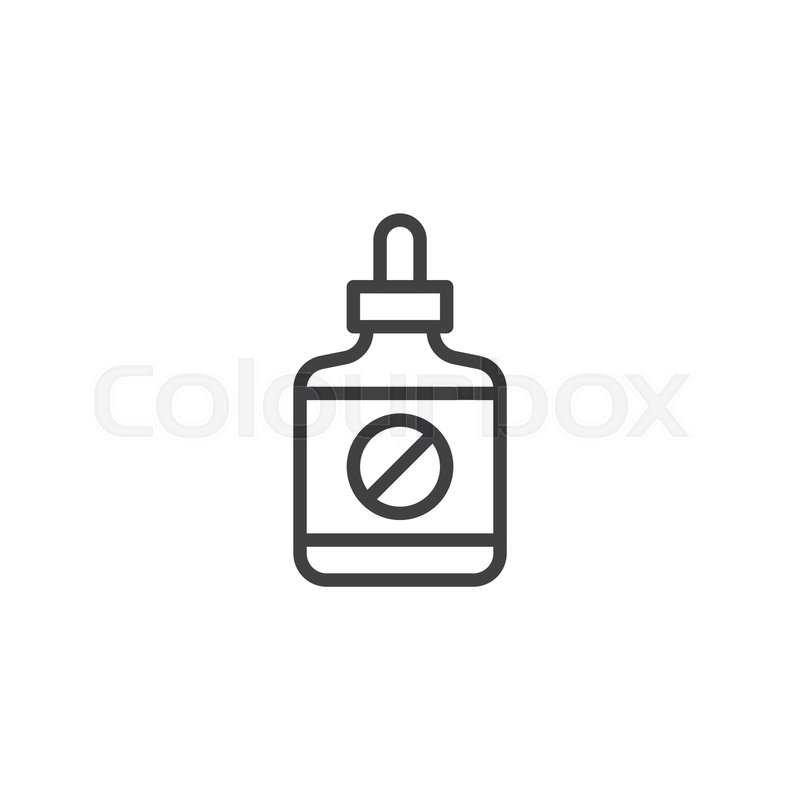 800x800 Insect Repellent Bottle Line Icon Stock Vector Colourbox