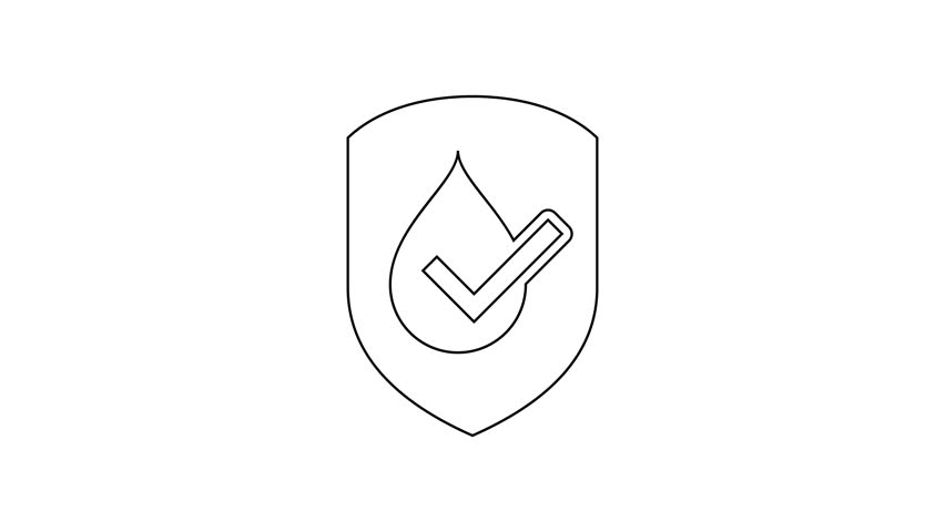 852x480 Water Resistant Icon Stock Video Footage