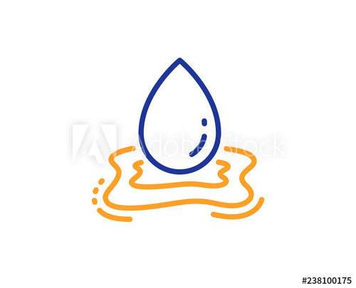 500x405 Water Drop Splash Line Icon Clean Aqua Sign Liquid Symbol