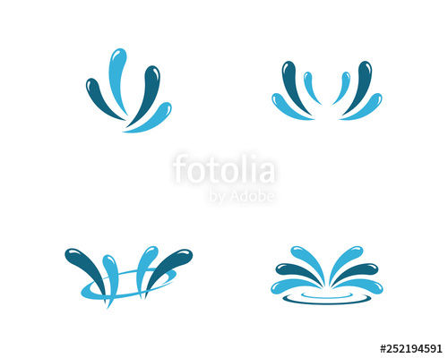 500x400 Water Splash Logo Vector Icon Illustration Design Stock Image
