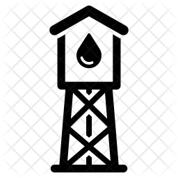 256x256 Water Tank Icon Of Glyph Style