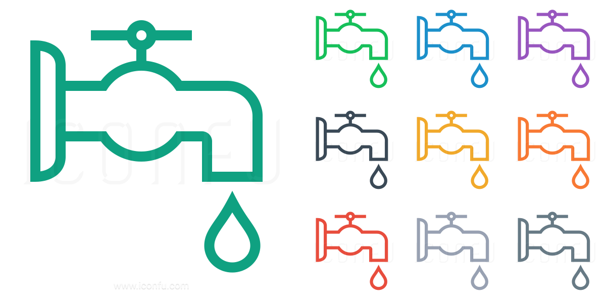 1200x600 Water Tap Icon
