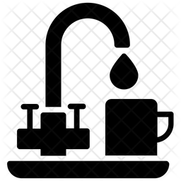 256x256 Water Tap Icon Of Glyph Style