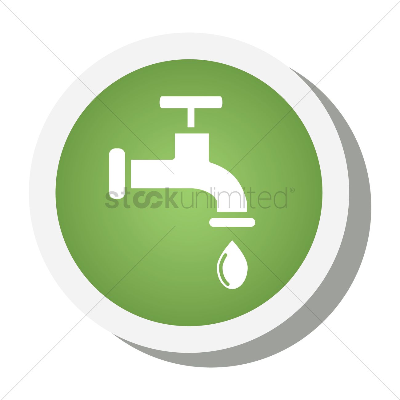 1300x1300 Water Tap Icon Vector Image