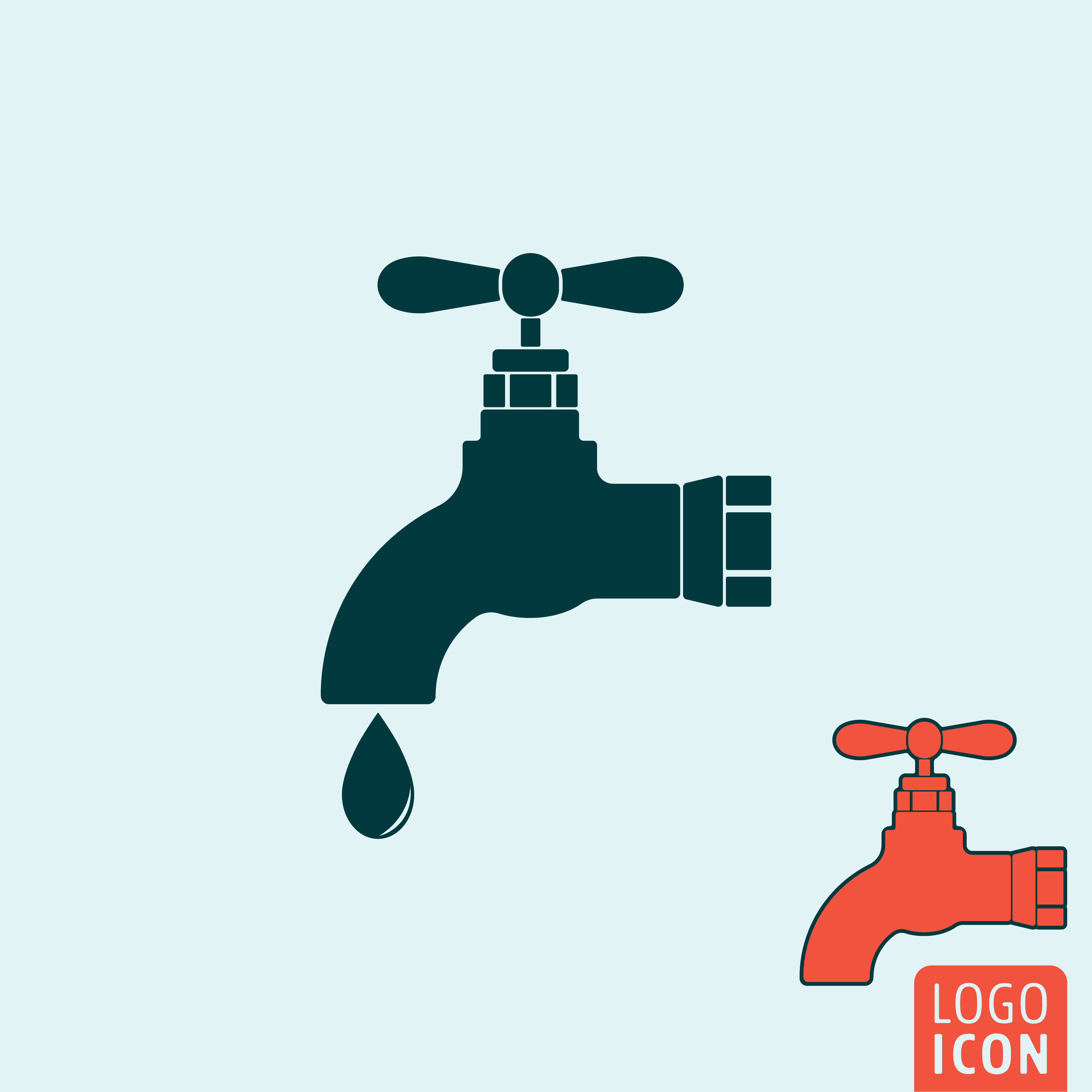 4000x4000 Water Tap Icon Isolated Vector