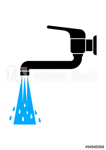 354x500 Water Tap Icon On White Background